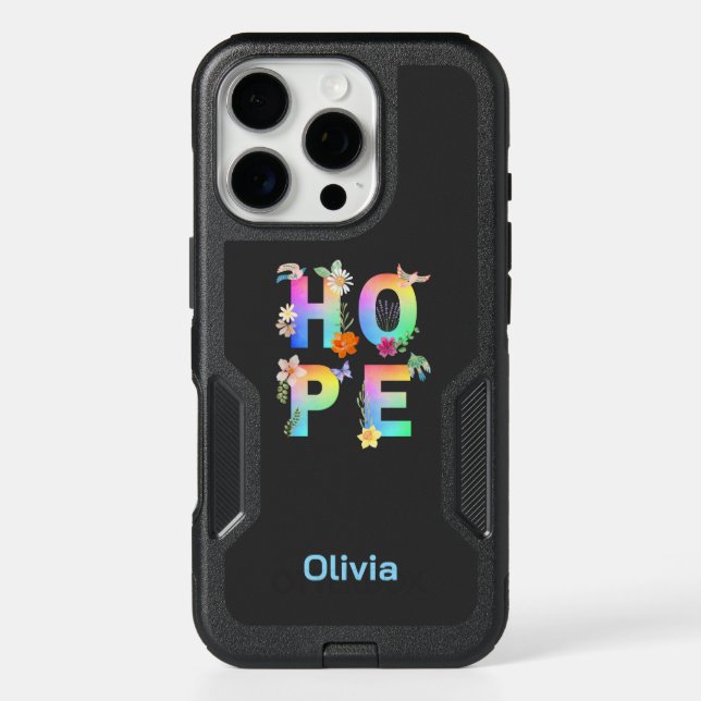 Hope Artistic Positive Motivational Inspirational Otterbox iPhone Case (Back)