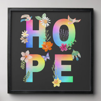Hope Artistic Positive Motivational Inspirational Peel And Stick Photo Tile