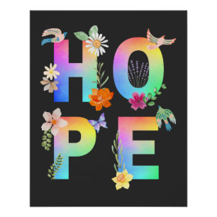 Hope Artistic Positive Motivational Inspirational Poster