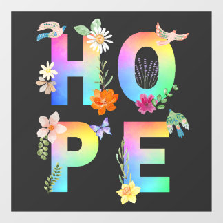 Hope Artistic Positive Motivational Inspirational Window Cling