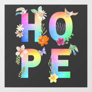 Hope Artistic Positive Motivational Inspirational Window Cling