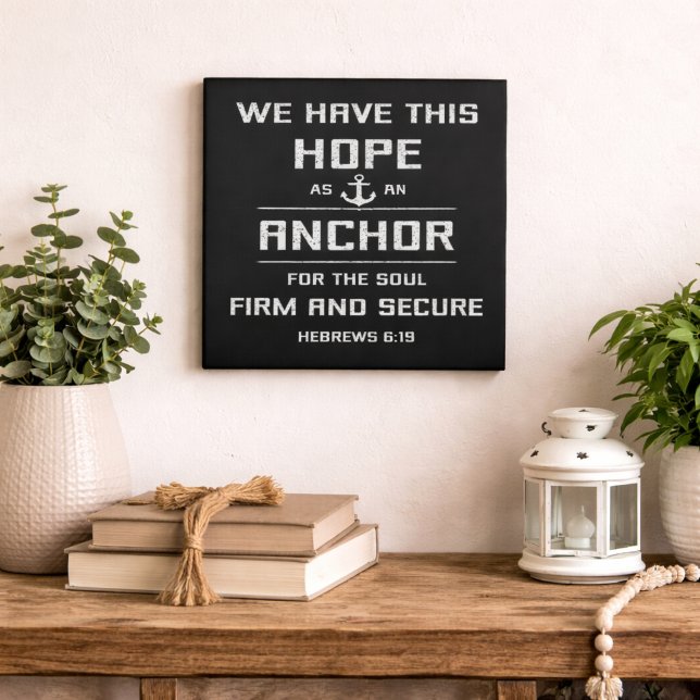 Hope As An Anchor Stencil Art Faux Canvas (Creator Uploaded)