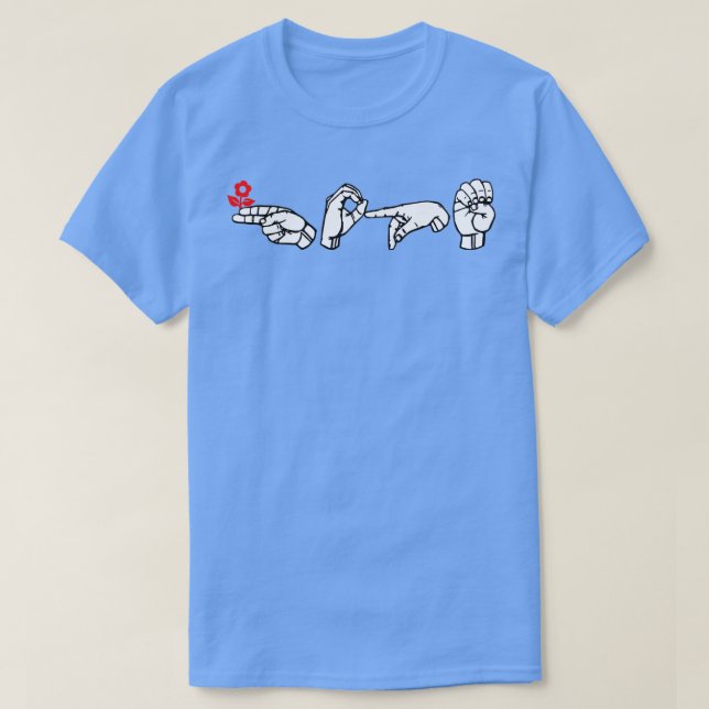 HOPE ASL Sign Language Design 3 T-Shirt (Design Front)
