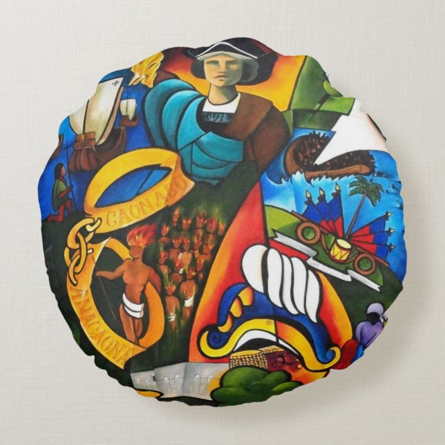 Hope at Sunrise 2007 Round Pillow (Back)