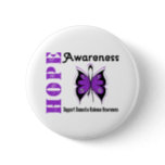 Hope Awareness Butterfly Domestic Violence Pinback Button