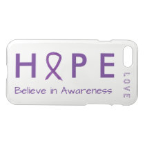 Hope Awareness Purple Ribbon Custom iPhone 7 Cases