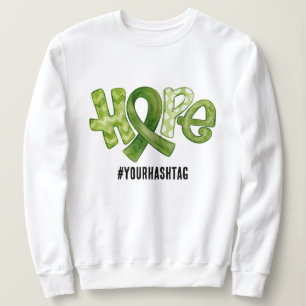 Hope Awareness Ribbon Personalized Hashtag Sweatshirt