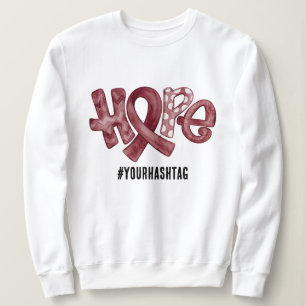 Hope Awareness Ribbon Personalized Hashtag Sweatshirt
