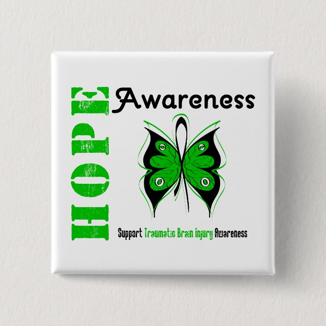Hope Awareness Traumatic Brain Injury Button (Front)