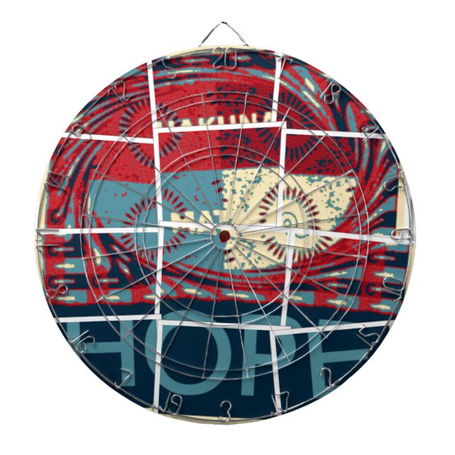Hope Be The Miracle Beautiful Lovely Inspirational Dart Board (Front)