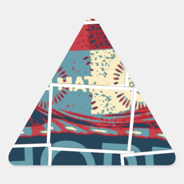 Hope Be The Miracle Beautiful Lovely Inspirational Triangle Sticker (Front)