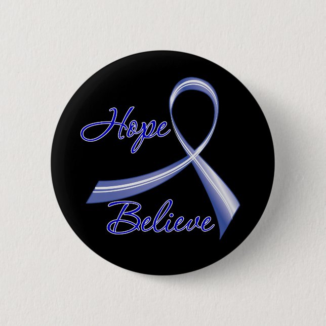 Hope Believe Colon Cancer Button (Front)