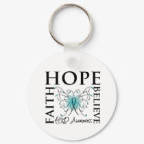 Hope Believe Faith - Polycystic Kidney Disease Keychain