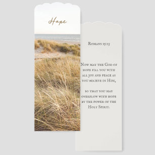 Hope & Bible Verse Romans 15:13 coastal bookmark