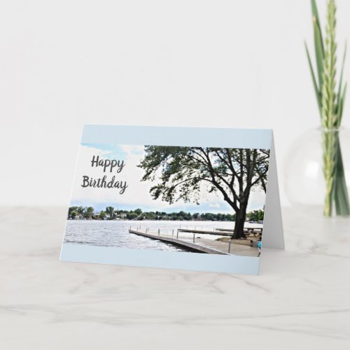 HOPE BIRTHDAY IS LIKE A DAY AT THE LAKE CARD