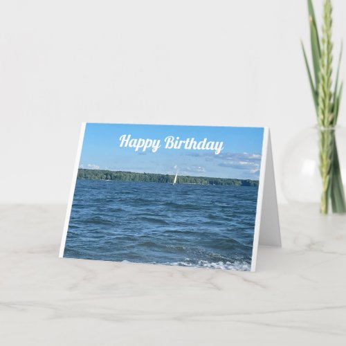 HOPE BIRTHDAY IS LIKE A DAY AT THE LAKE CARD