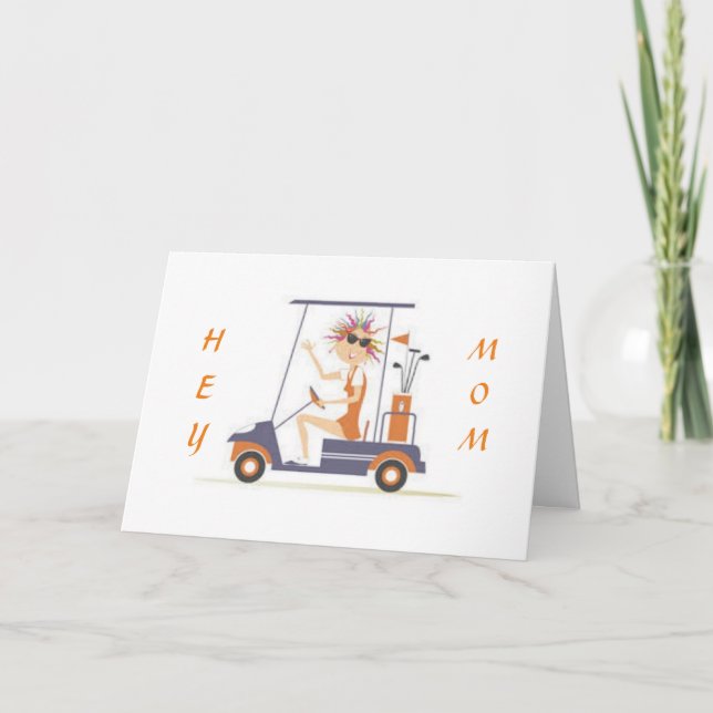 HOPE BIRTHDAY IS "UP TO PAR" MOM CARD (Front)