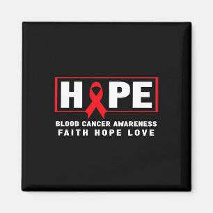 Hope Blood Cancer - Red Ribbon Blood Cancer Awaren Magnet