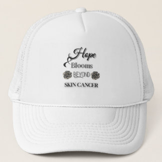 HOPE BLOOMS BEYOND SKIN CANCER/ AWARENESS UNISEX TRUCKER HAT
