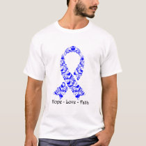 Hope Blue Awareness Ribbon T-Shirt