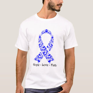 Hope Blue Awareness Ribbon T-Shirt