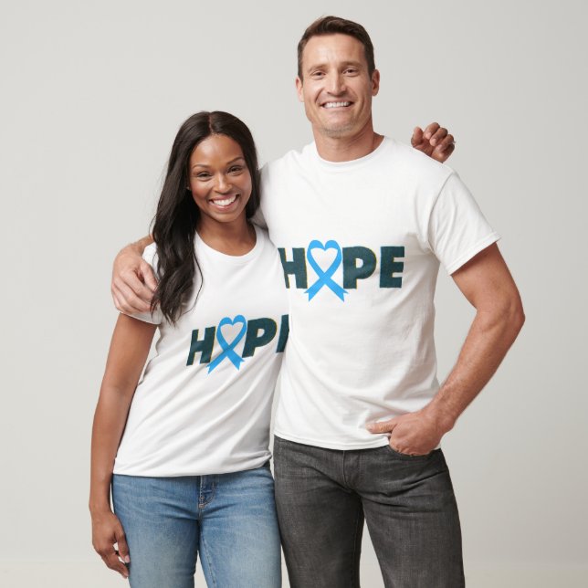 HOPE/ BLUE AWARENESS RIBBON/ UNISEX T-Shirt (Unisex)