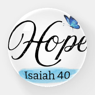 Hope Blue Butterfly Paperweight