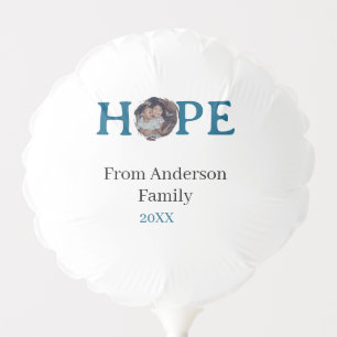 Hope blue holidays bold letter kids photo name yea balloon