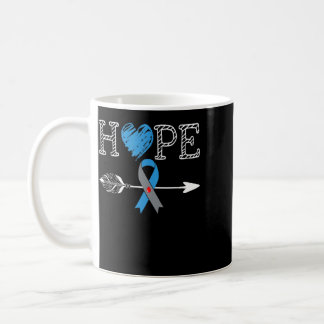 Hope Blue Ribbon T1d Type 1 Diabetes Awareness 1  Coffee Mug