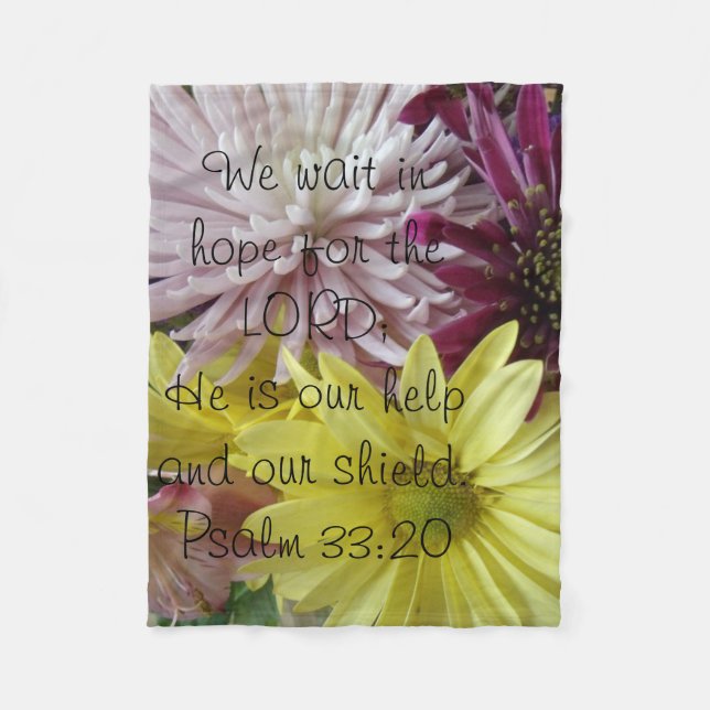 Hope Bouquet / Psalms Fleece Blanket (Front)