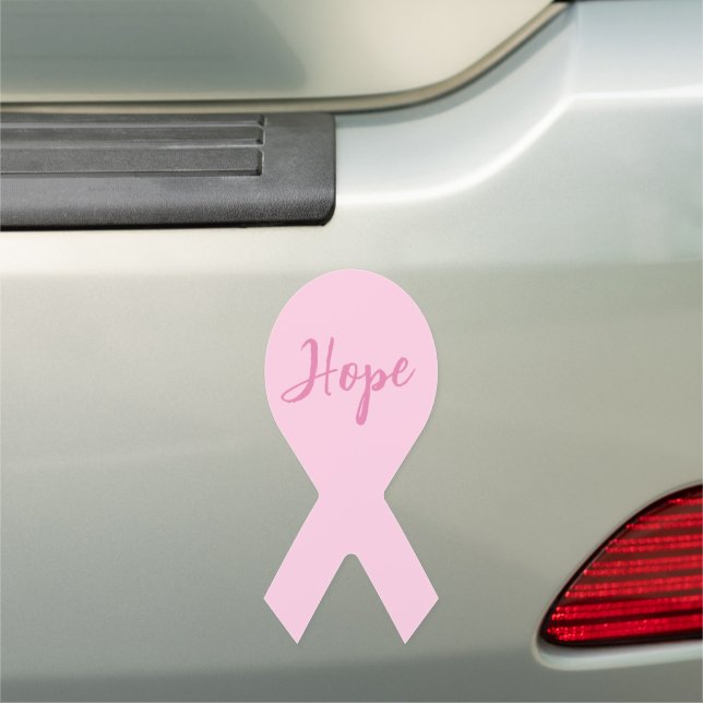 Hope Breast cancer awareness month pink ribbon Car Magnet (In Situ)