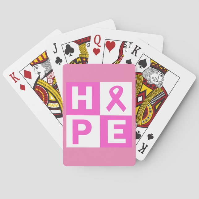 Hope Breast Cancer Awareness Poker Cards (Back)