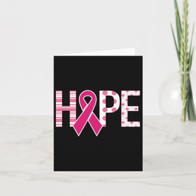 Hope Breast Cancer Awareness Support 1  Card (Front)