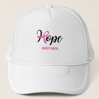 HOPE/ BREAST CANCER/ AWARENESS UNISEX TRUCKER HAT