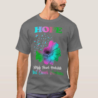 HOPE Butterfly Flower Metastatic Breast Cancer Awa T-Shirt