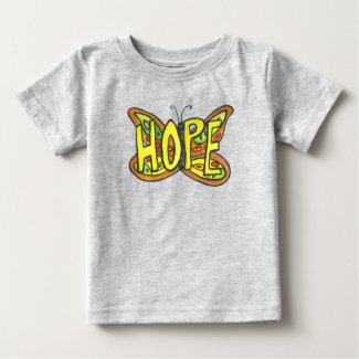 Hope Butterfly Inspirational Word Art Custom Shirt