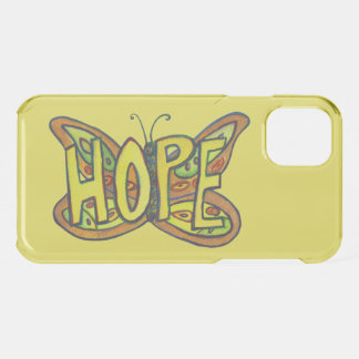 Hope Butterfly Inspirational Word Art iPhone Cases