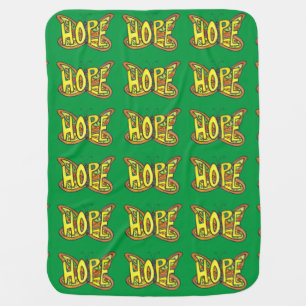 Hope Butterfly Inspirational Word Art Soft Blanket