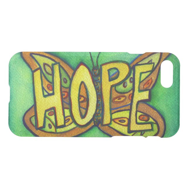 Hope Butterfly Inspirational Word Phone Cases (Back Horizontal)