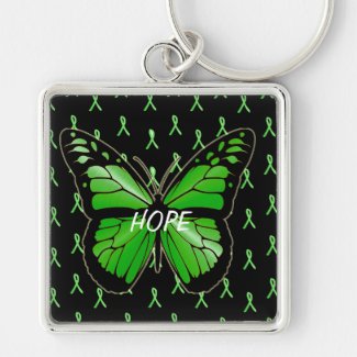 Hope Butterfly Lyme Disease Awareness Keychain