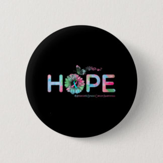 HOPE Butterfly Metastatic Breast Cancer Awareness Button