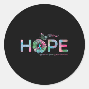 HOPE Butterfly Metastatic Breast Cancer Awareness Classic Round Sticker