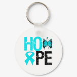HOPE Butterfly Ribbon Addiction Recovery Keychain