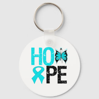 HOPE Butterfly Ribbon Addiction Recovery Keychain