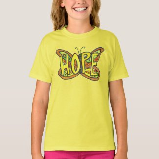 Hope Butterfly Word Art Inspirational Custom Shirt