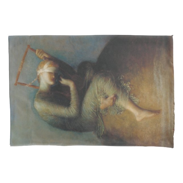Hope (by George Frederick Watts) Pillow Case (Front-Left)