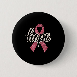 Hope - Cancer Awareness Ribbon Survivor Nurse Button