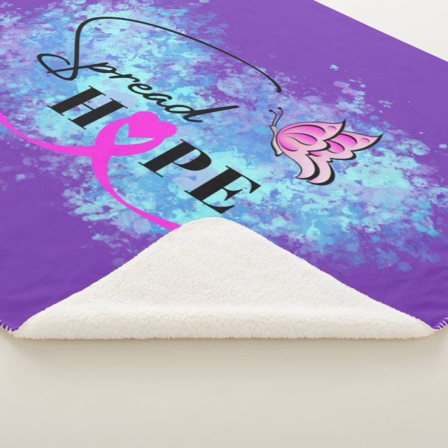 HOPE - Cancer Awareness Sherpa Blanket (3/4)