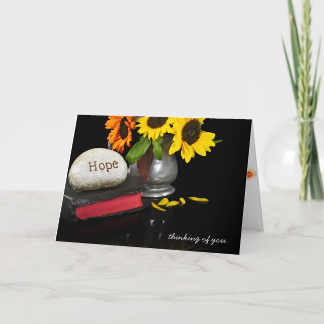 hope carved in stone on Bible Card (Front)