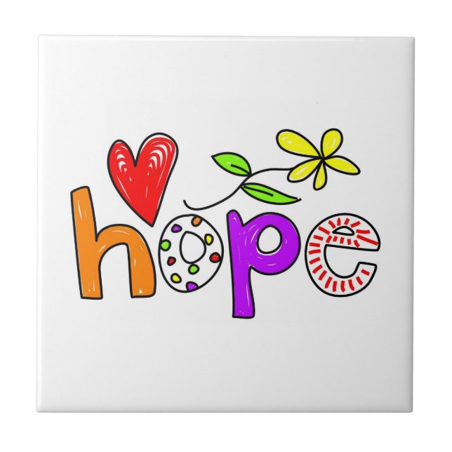 Hope Ceramic Tile (Front)